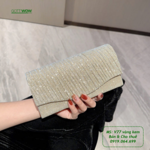 Ví dự tiệc vàng nhạt đẹp sang - MS: V77