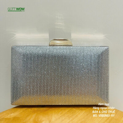 Ví dự tiệc đẹp sang trẻ trung, có dây đeo ngắn & dài- MS: V111 xám