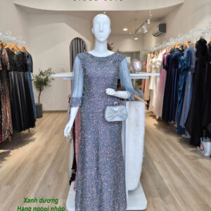 Đầm dạ hội đẹp sang lịch sự (eo 79-85cm) - MS: 1065 Xanh dương