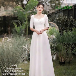 Đầm dự tiệc bigsize đẹp trẻ trung (sẵn eo 80-88cm) - MS: 1028- Trắng